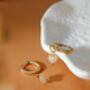 Round Gold Rutilated Quartz Twisted Hoop Earrings, thumbnail 7 of 10