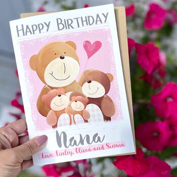 Personalised Gran Nan Bear Birthday Card, 2 of 4