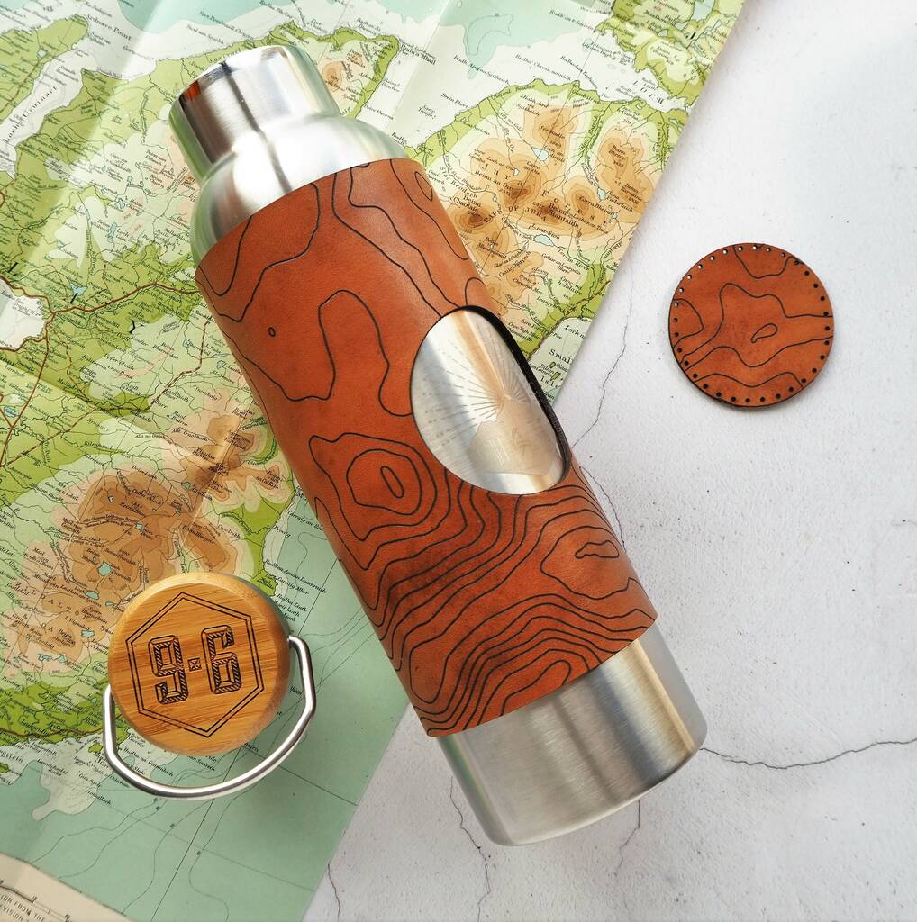 Personalised Map Insulated Flask Bottle, 1 of 9