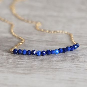 Delicate Lapis Lazuli Necklace, 2 of 5