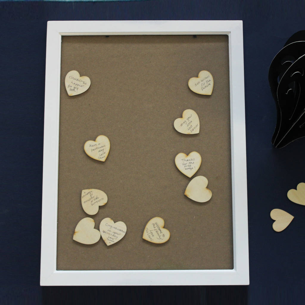 Wooden Guest Book Keepsake Plaque Frame By Posh Totty Designs Interiors