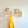Nursery Shelf With Rail And Pegs For Nursery Wall Decor, thumbnail 6 of 11