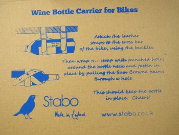 Cycling Wine Bottle Holder With Personalised Message, 4 of 9