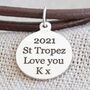 Personalised Engraved St Christopher Leather Bracelet, thumbnail 10 of 12
