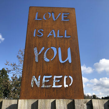 Gardening Gift All You Need Is Love Garden Sign, 3 of 3