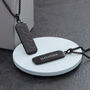 Personalised Men's Black Stone Dog Tag Necklace, thumbnail 7 of 11
