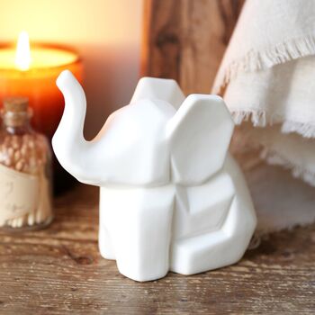 Mini Ceramic Origami Elephant LED Light, 2 of 2