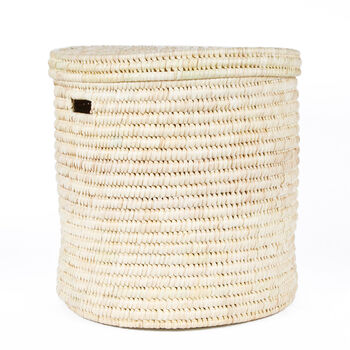 Natural Lidded Laundry Basket, 5 of 6