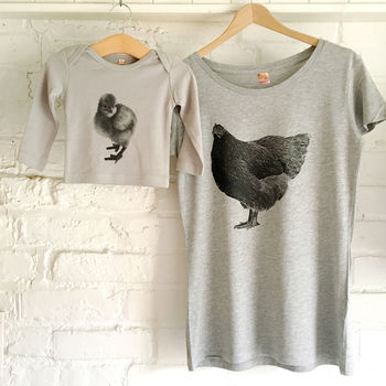 Mummy And Me Twinning Tshirt Tops Hen And Chick, 2 of 9