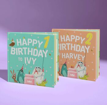Happy First Birthday To You Personalised Baby Gift Book, 3 of 4