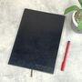 Personalised A4 Leather Lined Notebook, thumbnail 1 of 6