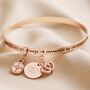 Personalised 'Sisters' Meaningful Word Bangle, thumbnail 1 of 3