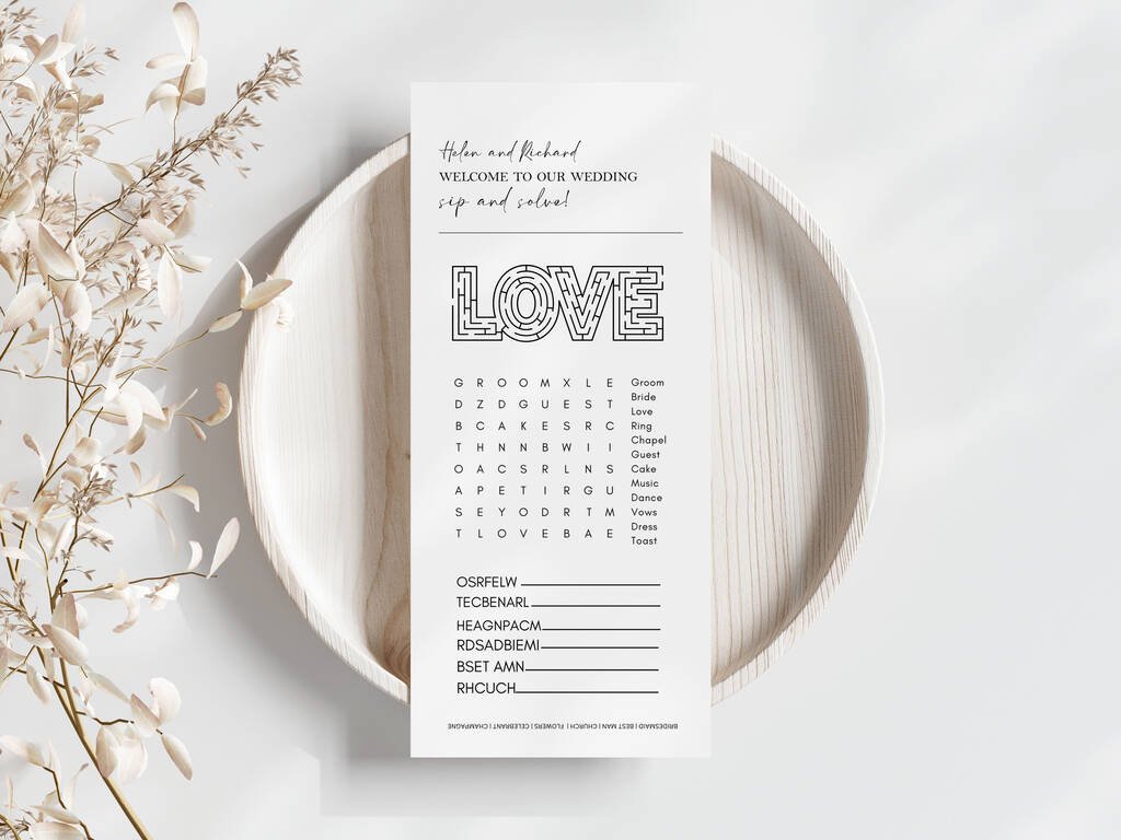 Personalised Wedding Icebreaker Games Cards, 1 of 6