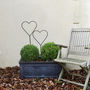 Set Of Two Rusty Metal Heart Topiary Frames, thumbnail 2 of 3
