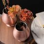 Handmade Copper Rose Set In Solid Copper Vase, thumbnail 3 of 5