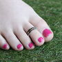 Black Footsteps Bohemian Midi Band Toe Ring, thumbnail 2 of 9