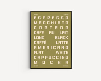 Coffee Guide Kitchen Unframed Print, 4 of 7