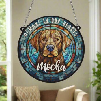 Labrador Chocolate Memorial Suncatcher, 5 of 6