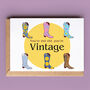 Vintage Cowboy Boots Birthday Card, thumbnail 1 of 2