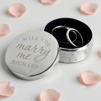 Personalised Will You Marry Me Ring Box Personalised Gi, 2 of 3