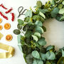 Faux Eucalyptus And Rose Leaf Door Wreath, thumbnail 3 of 6