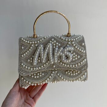 Mrs Pearl Bride Top Handle Hand Bag, 3 of 3