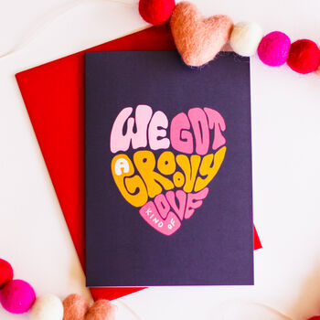Groovy Kind Of Love Valentine's Card, 2 of 4