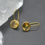 Citrine Earrings: Dangle Drop, Silver Or Gold, November Birthstone, thumbnail 1 of 9