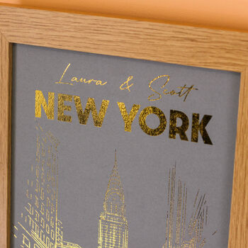 Personalised New York Foiled Travel Print Gift, 3 of 4