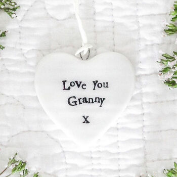 'Love You Granny' Hanging Heart Gift For Granny, 2 of 2