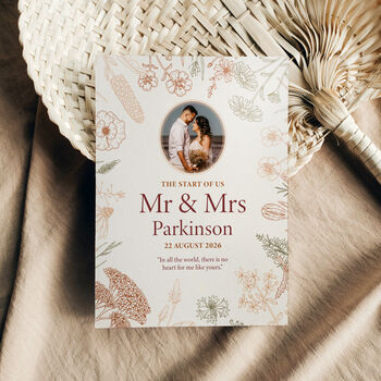 Personalised Floral Photo Keepsake Print, 6 of 7