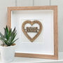 17th Wedding Anniversary Personalised Oak Heart, thumbnail 1 of 2