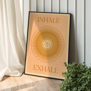 ‘Inhale Exhale’, Bohemian Sun, Wellness Art Print, 2 of 6