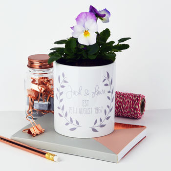 Personalised Anniversary Plant Pot By Andrea Fays ...