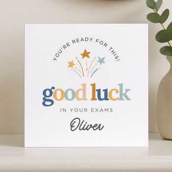 Motivational Exam Good Luck Personalised Card, 6 of 8