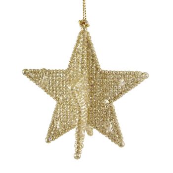 Gold Glitter 3D Star Decoration, 2 of 2