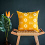 Nala Recycled Cotton Cushion Cover In Yellow, thumbnail 1 of 4