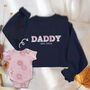 Personalised 'Dada' Appliqué Keepsake Sweatshirt, thumbnail 2 of 11