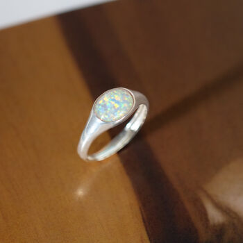 Sterling Silver Opal Ring, 2 of 9