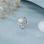 Sterling Silver Vintage Inspired Opal Cz Ring, thumbnail 4 of 12