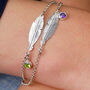 Personalised Sterling Silver Double Feather Bracelet, thumbnail 3 of 6