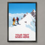 Personalised Skier And Snowboarder Print, thumbnail 1 of 6