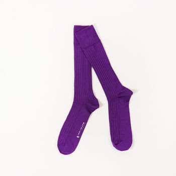 Luxury Cotton Socks Gift Box In Purple, 2 of 5
