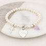 Girl's Personalised Silver Christening Pearl Bracelet, thumbnail 2 of 8
