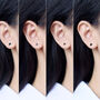 Sterling Silver Black Geometric Shapes Stud Earrings, thumbnail 2 of 5