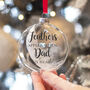 Personalised Glass Feathers Appear Christmas Bauble, thumbnail 1 of 3