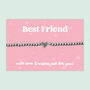 Best Friend Heart Charm Stretch Bracelet, Stainless Steel, thumbnail 1 of 4
