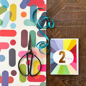 Mini Gold Foiled 2nd Birthday Card, 4 of 4