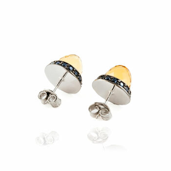 Istanbul Soul Citrine And Black Spinel Studs, 3 of 4
