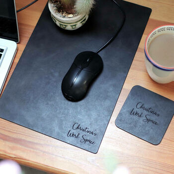 Personalised Home Office Mouse Pad And Coaster Set, 10 of 12